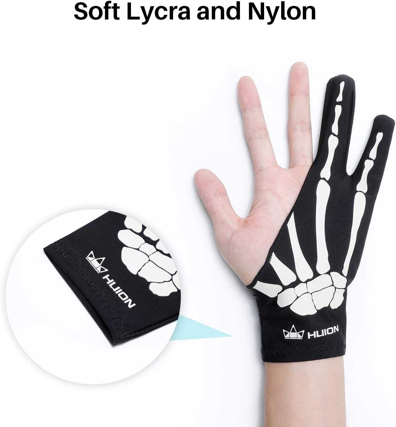 Перчатка для Графических планшетов Huion Artist Glove Skeleton