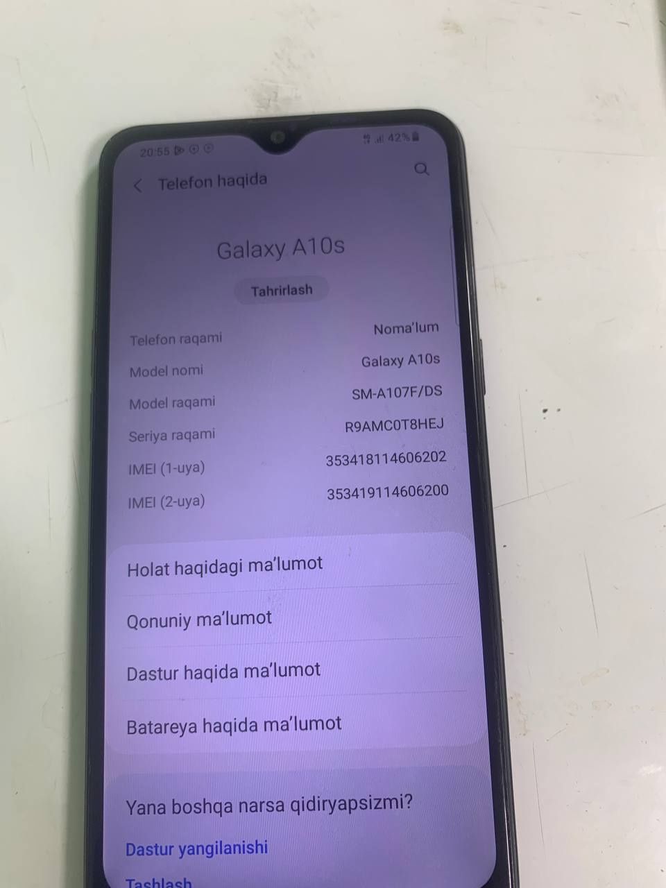 Samsung a10s