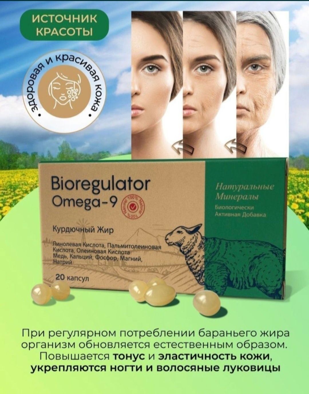 Bioregulator/Omega-9/Premium/Биорегулятор/Натуральный