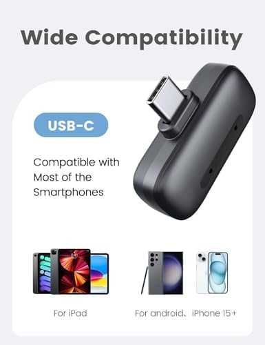 Нов Безжичен мини микрофон USB-C с шумопотискане и кейс 30 часа работа