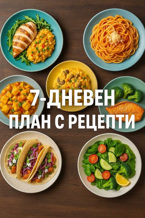 7-дневен план с рецепти – получаваш веднага дигитално