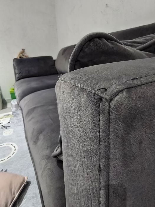 Vând canapea liniară 3 locuri Rovere Grey Velvet