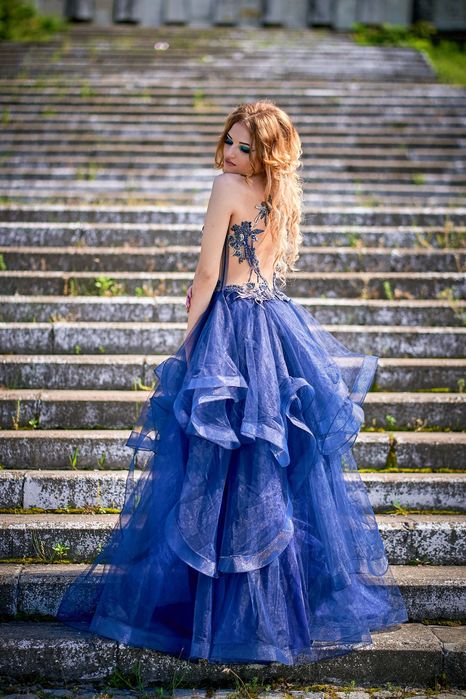 Бална Рокля тъмно синя