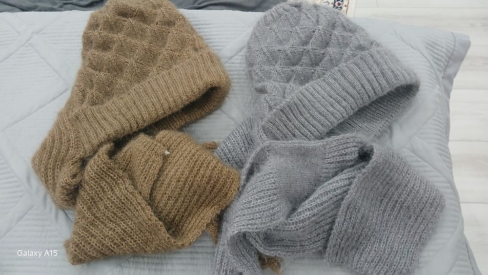 Продам шапки с шарфом детские теплые с начесом