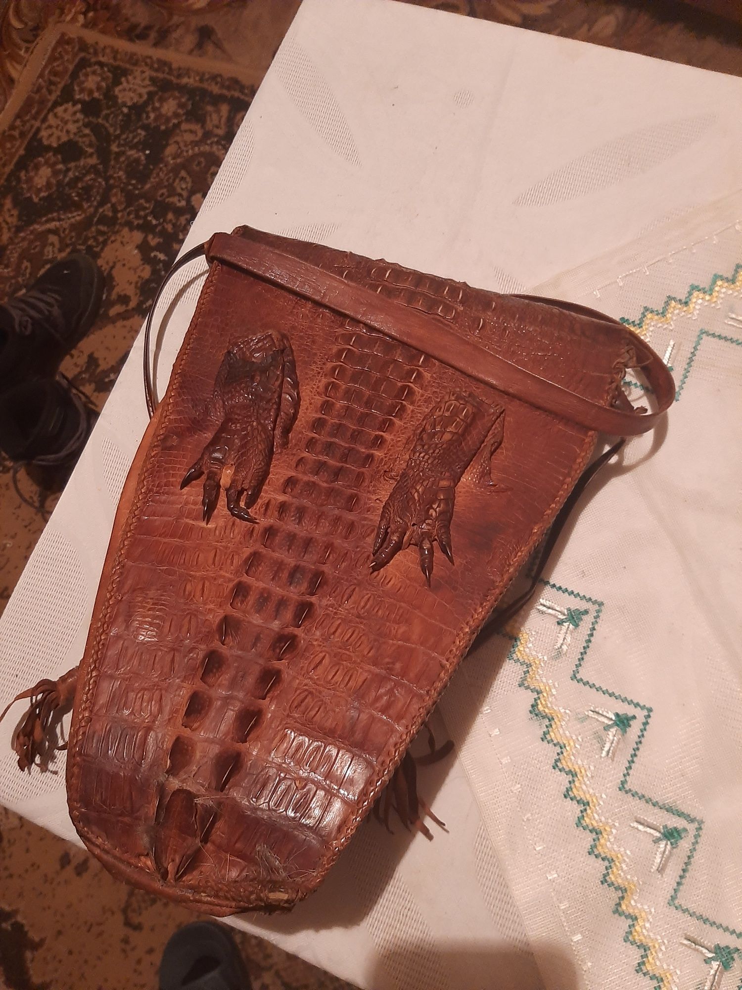 Vintage Чанта направена от Крокодил
