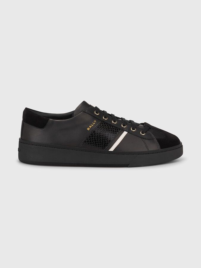 Луксозни мъжки сникърси BALLY с кожа питон