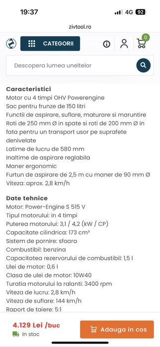 Vand masina de adunat frunze gfls 1700 4 in 1