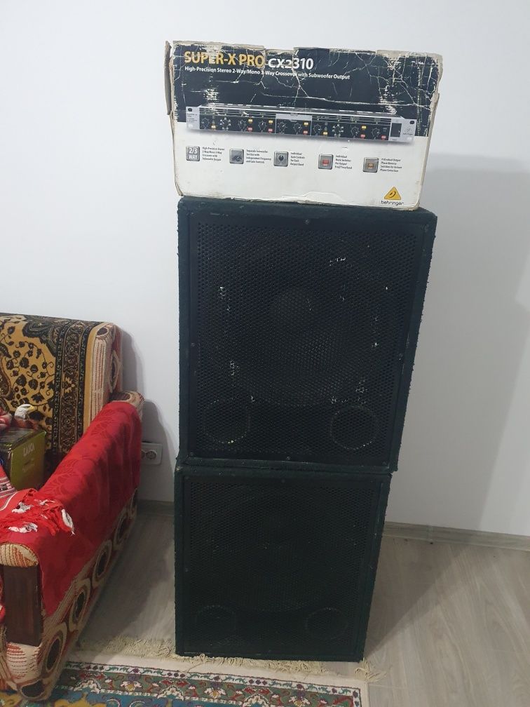 Pachet Amplificator Crossover Subwoofer Behringer ( Fbt Rcf Dynacord