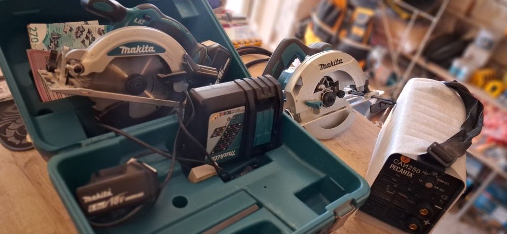 Ресанта 250А Макита Церкулярка 190 Диаметр и Макита Акумяторный пила