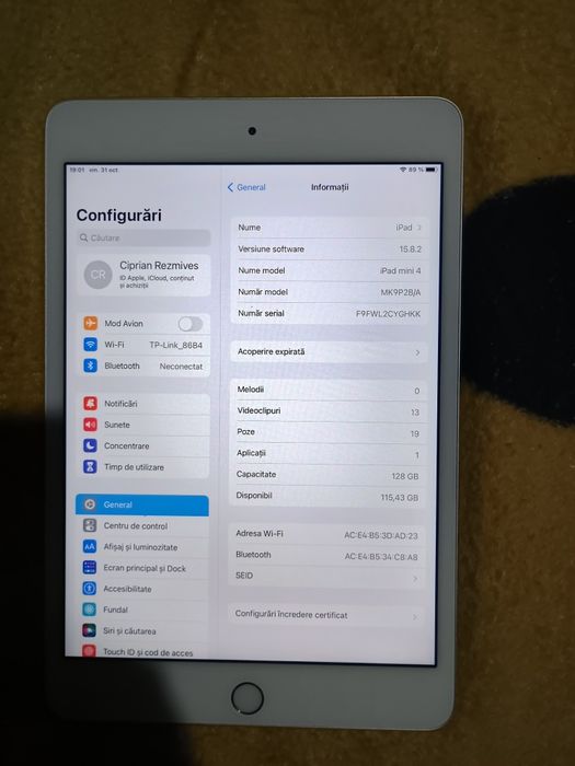 Ipad mini 4 într-o stare foarte bună
