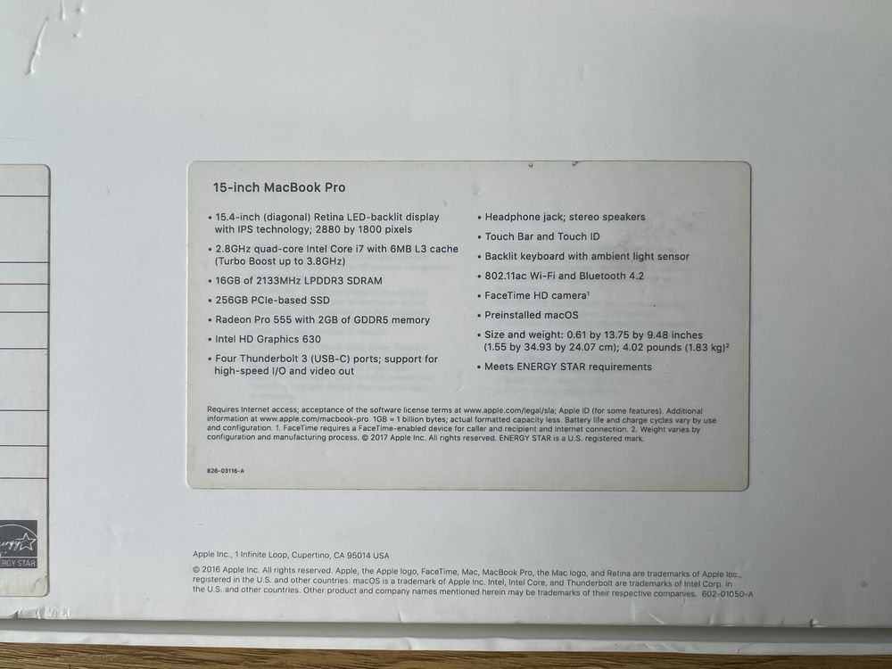MacBook Pro 15-inch [2017]