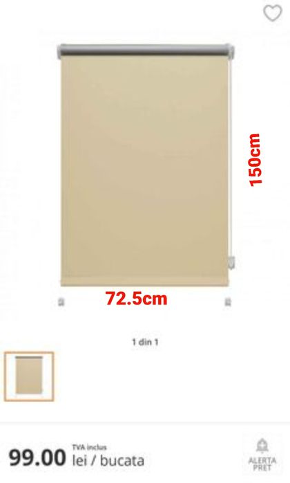 Draperie/Rulou/Stor black-out bej