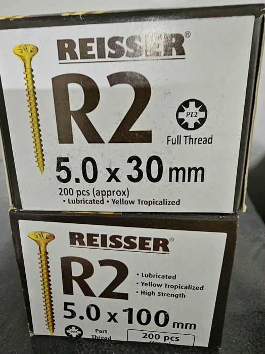 Винтове за дърво Reisser R2 с различни размери