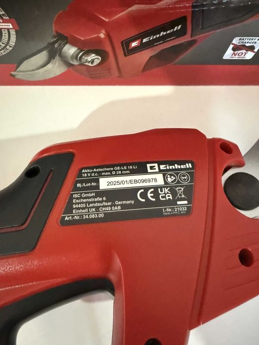 Foarfeca de gradina/pentru crengi Einhell PXC GE-LS 18 Li-Solo