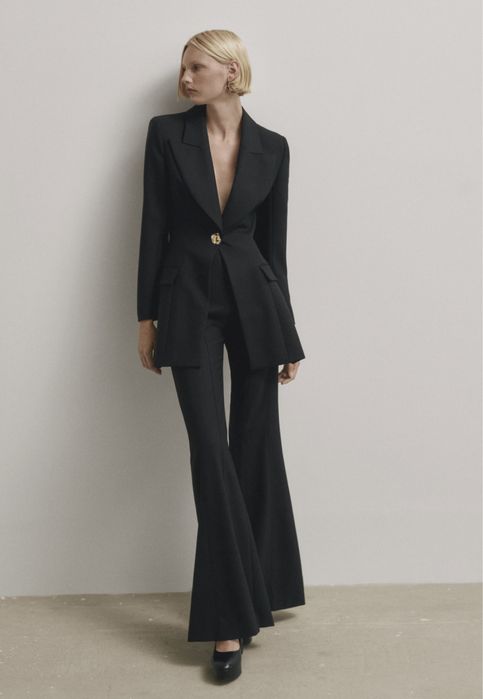 Pantaloni evazati Massimo Dutti Studio