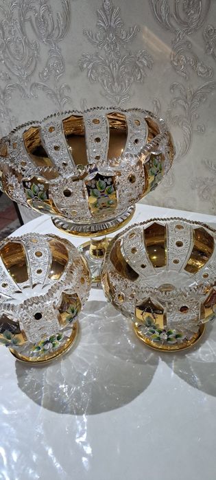 Чехословакия оргинал богема хрусталь вазы