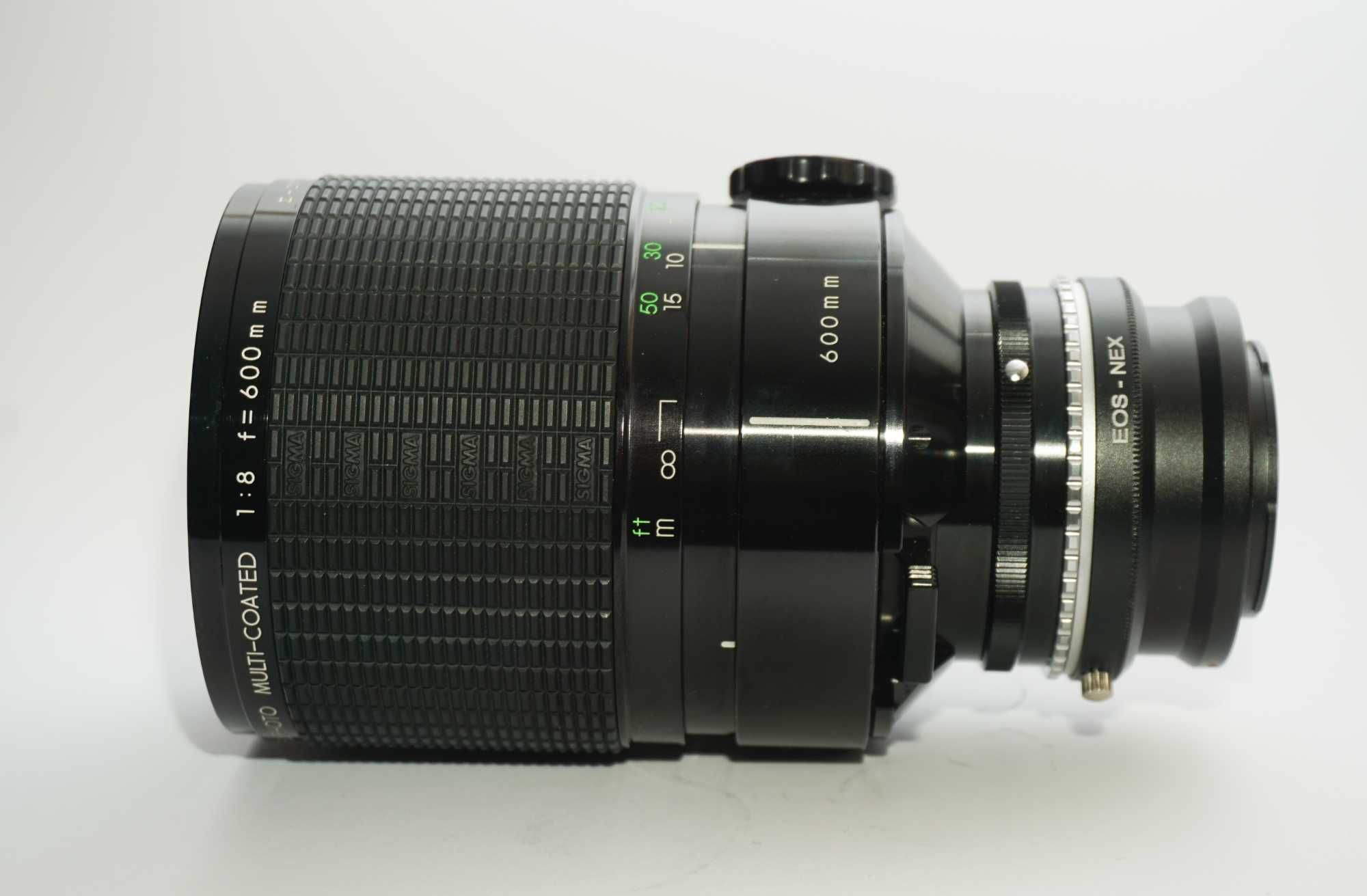 Sigma 600mm f/8 montura canon eos / adaptor sony nex - catadioptric