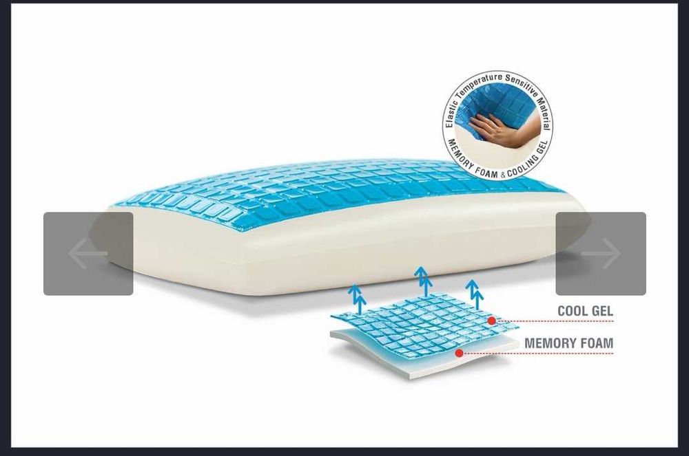 Възглавница от Мемори пяна и охлаждащ гел