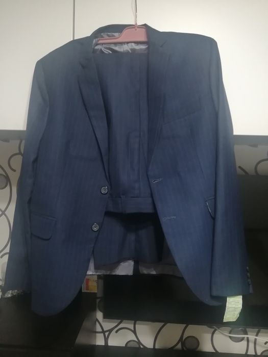 Мужская двоика 50-52 размер цвет темный в полоску