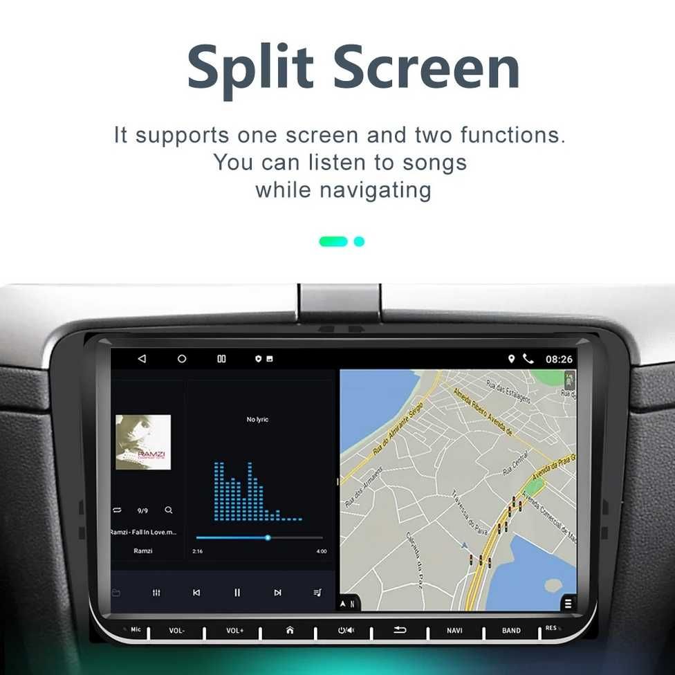 9" 2-DIN мултимедия за VW-SEAT-Skoda. Android 13 , RDS , 2/64 GB