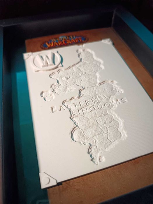 World Of Warcraft - Eastern Kingdoms Hartă în Ramă -3D Printed (22x17)