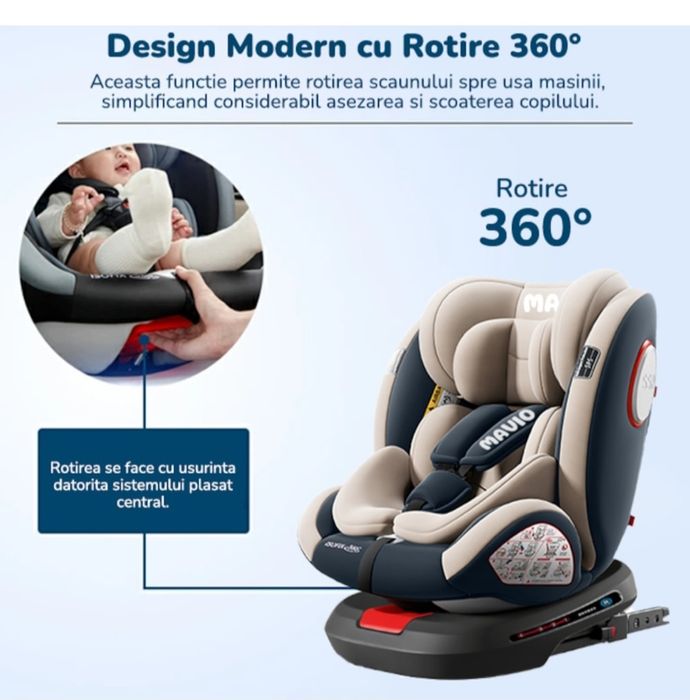 Scaun auto cu isofix