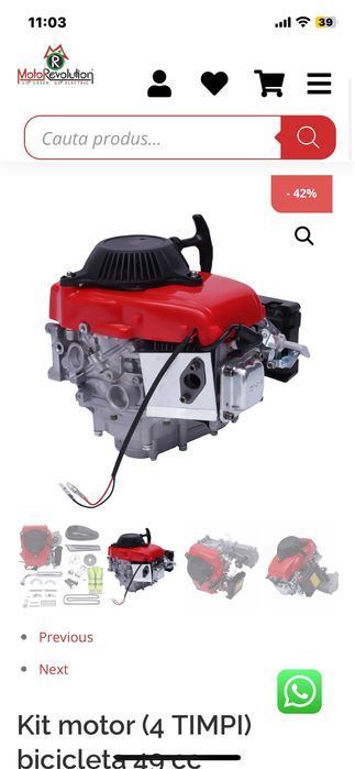 Motor de biciclete în 4 timp cu baie de ulei 50 oră  por nitro la