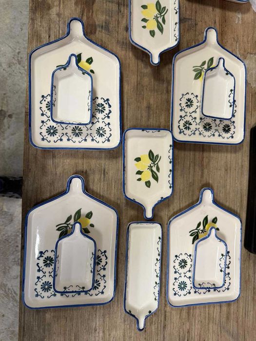 Японски сет чинии за хранене с декорация 14бр