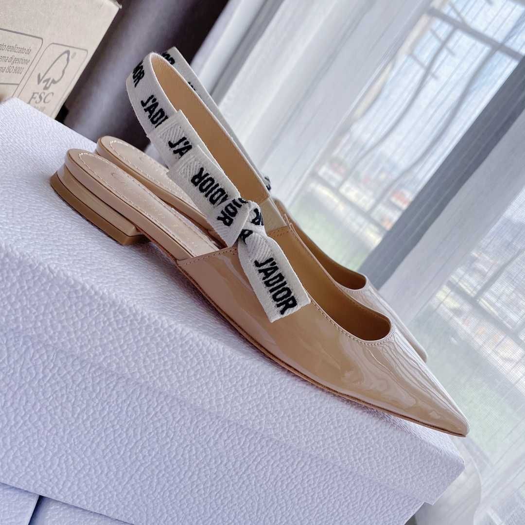 Sandale Christian Dior J'Adior nude patent, pantofi Premium