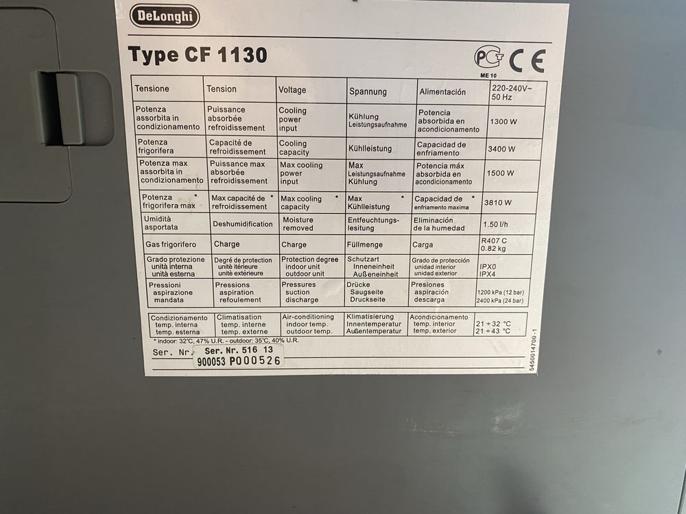 2 x aer conditionat  delonghi