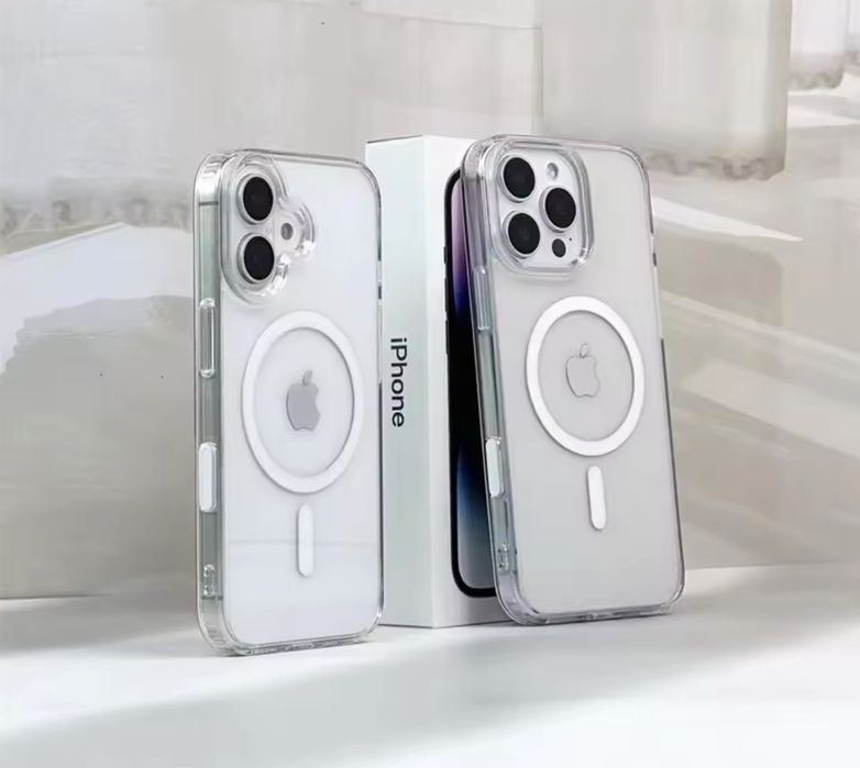 Iphone 14/15/16E/16/17/PRO/MAX/PLUS Husa Magsafe Clear Magnetic Inside