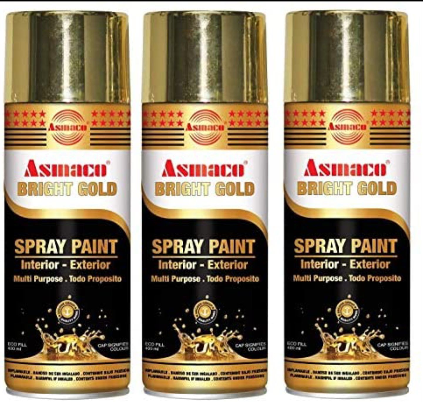 Asmaco Яркое золото - аэрозольная краска (Дубай 400мл)