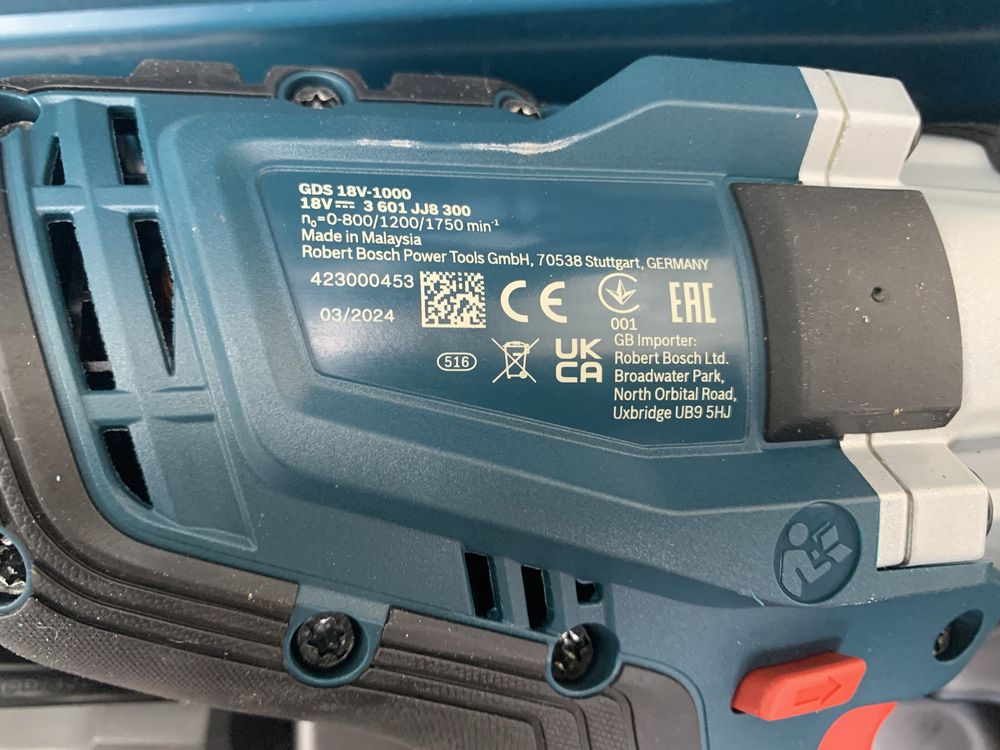 Bosch GDS 18V-1000/ударен безчетков гайковерт /+батерия 4 ah.,+зарядно