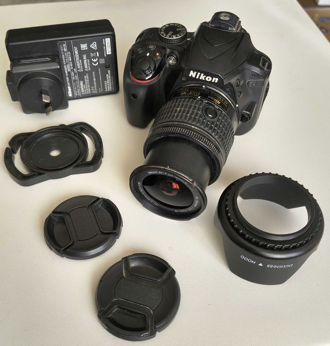 DSLR Nikon D3400 + AF-P DX NIKKOR 18–55mm f/3.5–5.6G VR Lenses