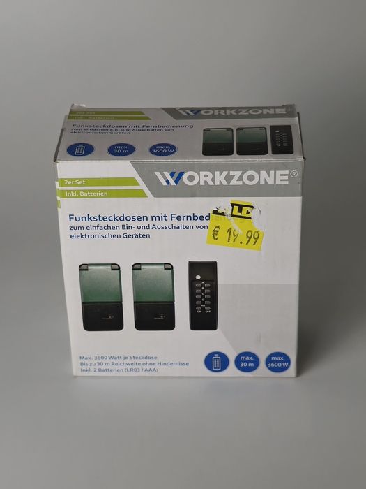 Set priza wireless exterior cu telecomanda tripla fara fir