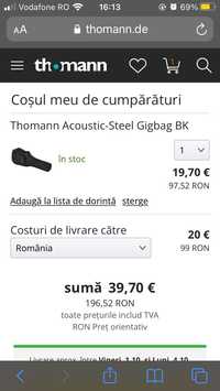 Husa Thomann E-Guitar Gigbag Deluxe Chitara Acustica