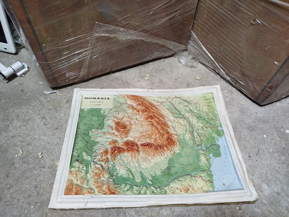 Harta Romania in relief
