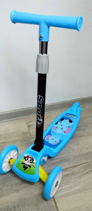 Trotineta pliabila si reglabila, Bleu, +3 ani