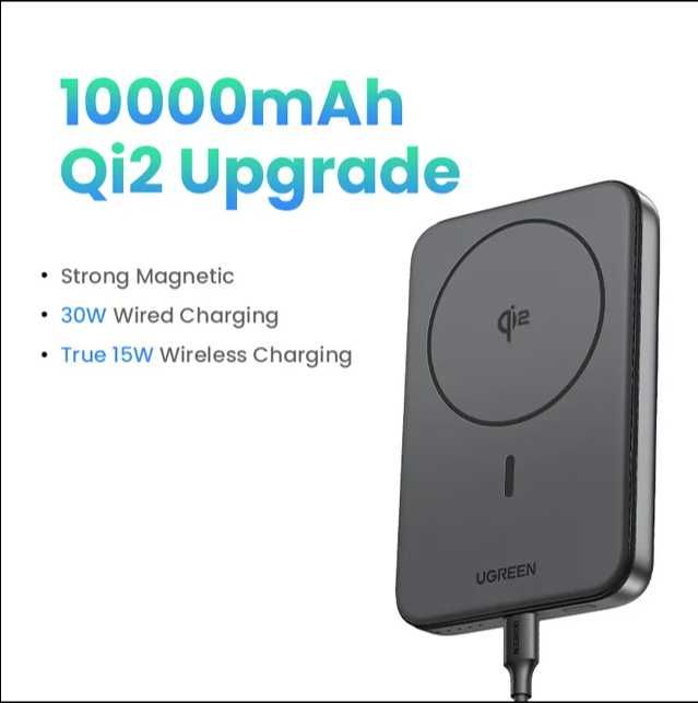 UGREEN Power Bank 10000mAh — Qi2 Upgrade!