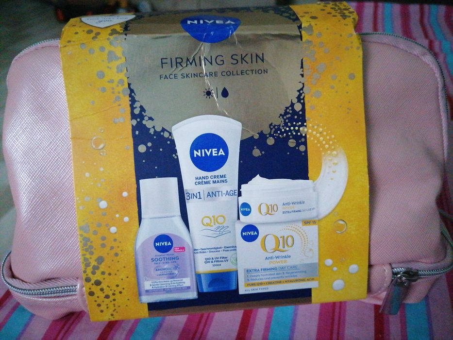 Set cadou Nivea Q10: Crema antirid,  Apa micelara, Crem maini