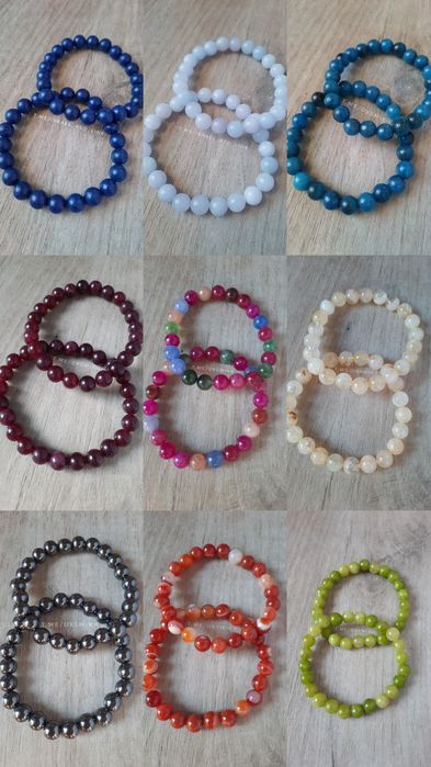 Натуральные камни. 60 видов камней. Коллекция браслетов и кулонов.