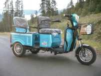 Електрическа Двуместна Триколка CARGO LUX 1500W - SKY BLUE