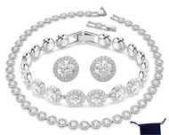 Set swarovski lant-bratara si cercei