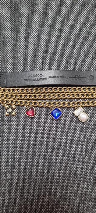 Curea Pinko cu strasuri colorate