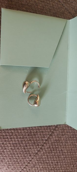 Cercei lacrimă din aur galben