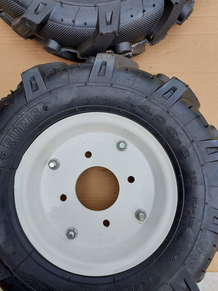 Roti cauciuc și metalice motocultor RURIS O-Mac 400x8 și 500x8