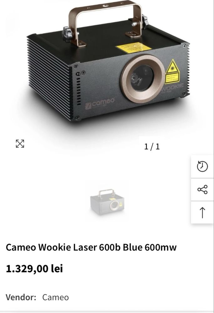 Laser albastru Cameo Wookie 600B