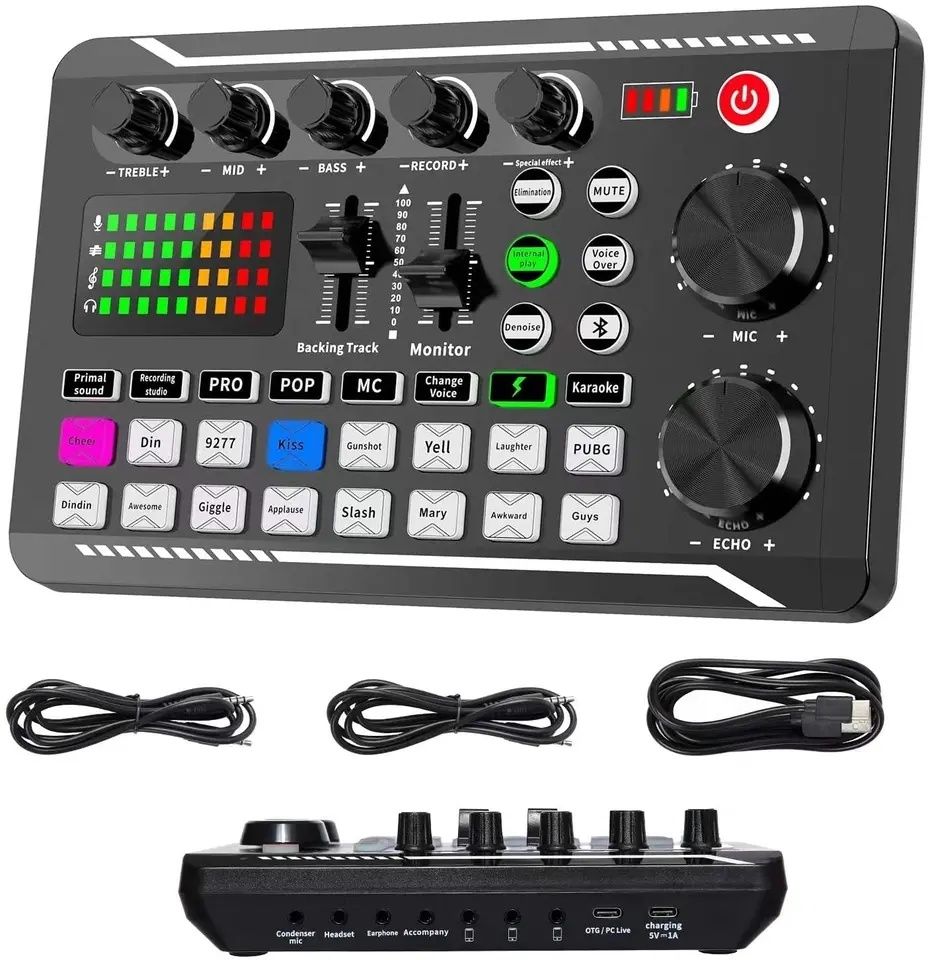 Consola DJ Mixer Bluetooth cu efecte de sunet placa de sunet integrata