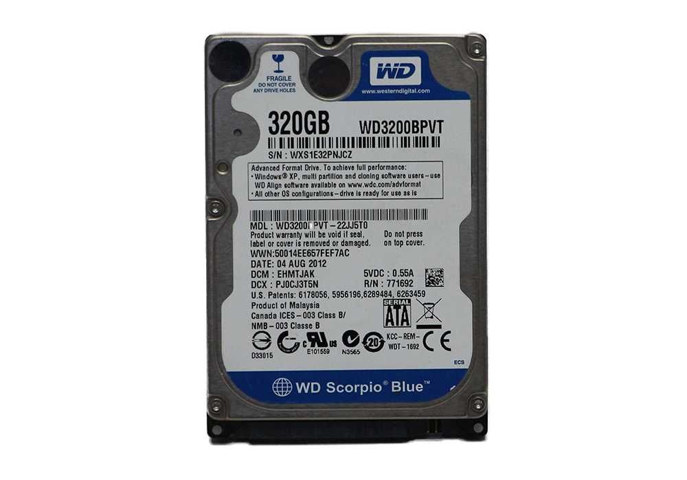 Жесткий диск HDD 320 Gb SATA 2.5 - 9.5mm Western Digital
