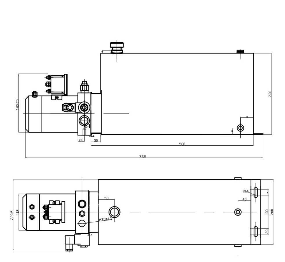 Kit instalatie basculare cilindru, suport pompa 7T Breckner Germany